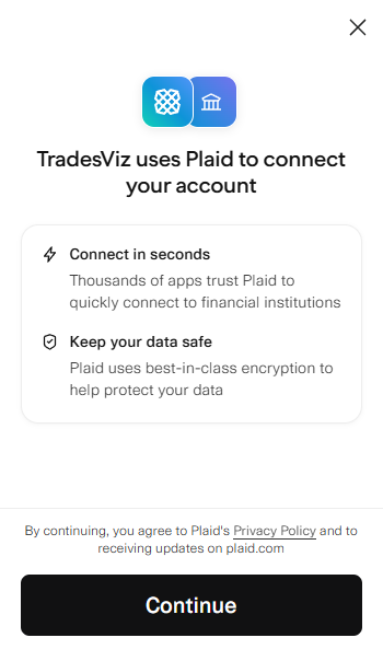 TradesViz Plaid Sync - Connection Setup - 1